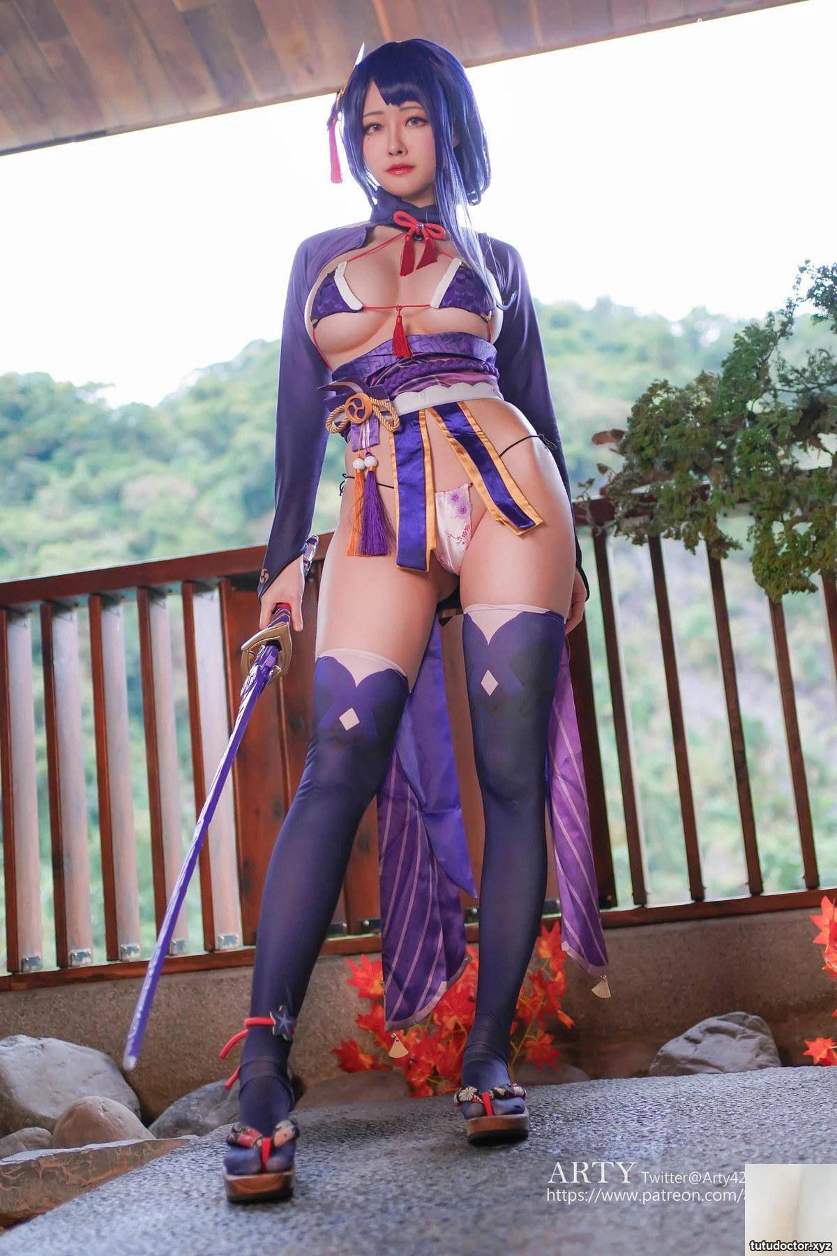 Cosplay Arty Aya Genshin Raidenden (64P)
