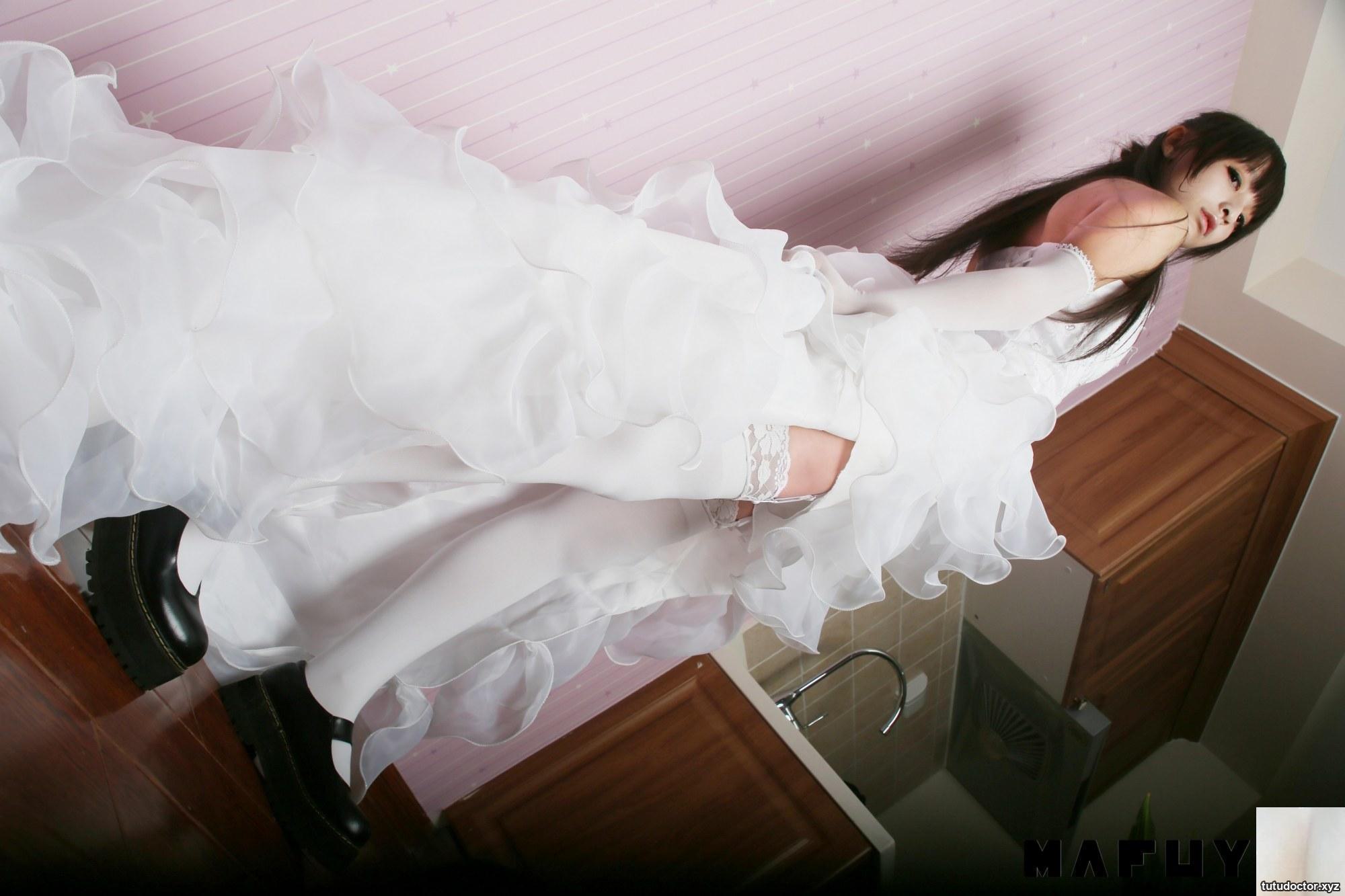 Kagakusaka Mafuyus White Wedding Dress girlish temperament in · photo 2 of 71