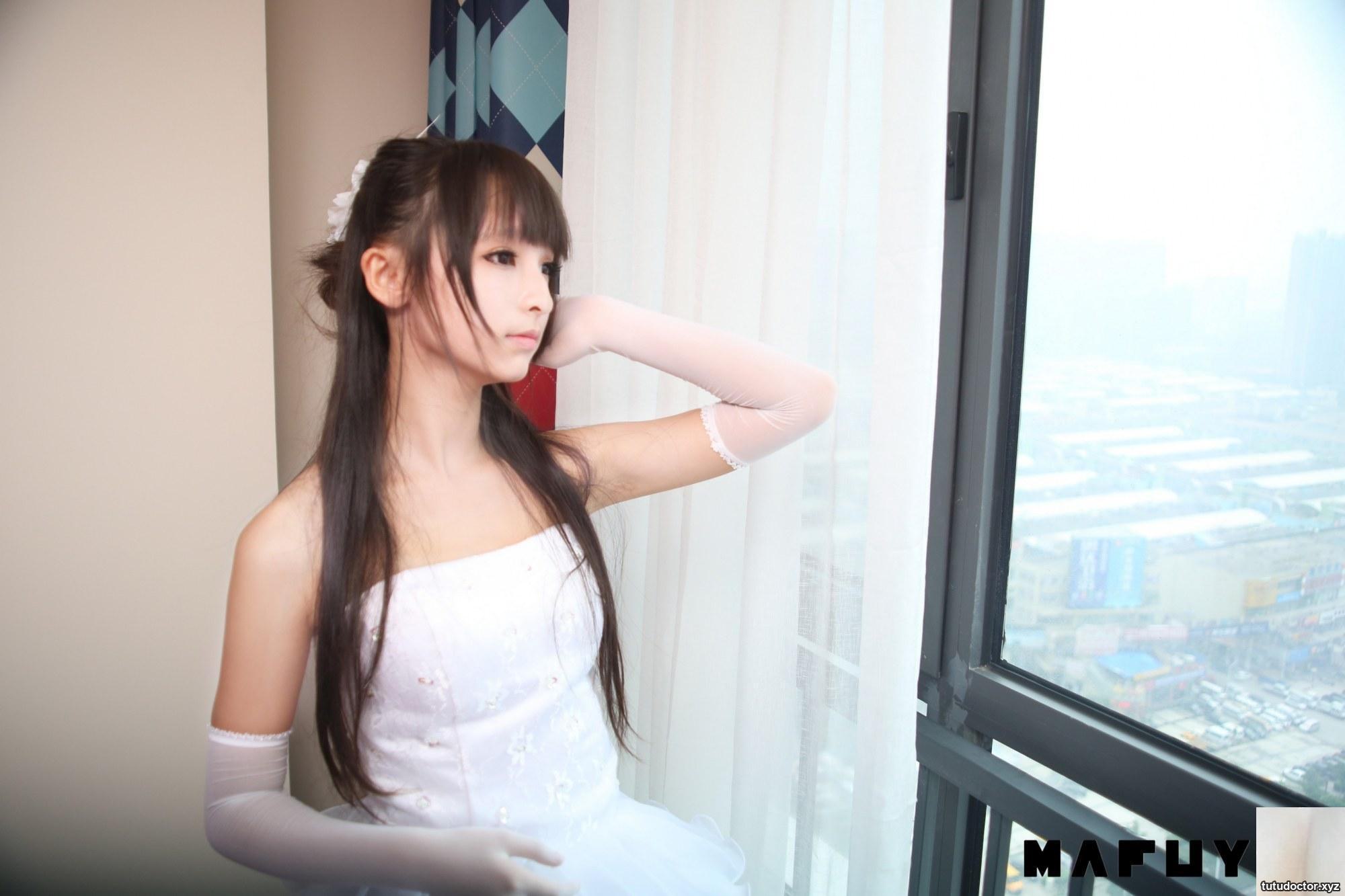 Kagakusaka Mafuyus White Wedding Dress girlish temperament in · photo 4 of 71