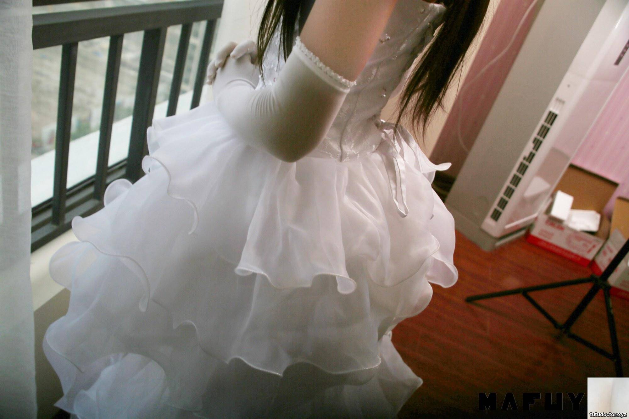 Kagakusaka Mafuyus White Wedding Dress girlish temperament in · photo 10 of 71