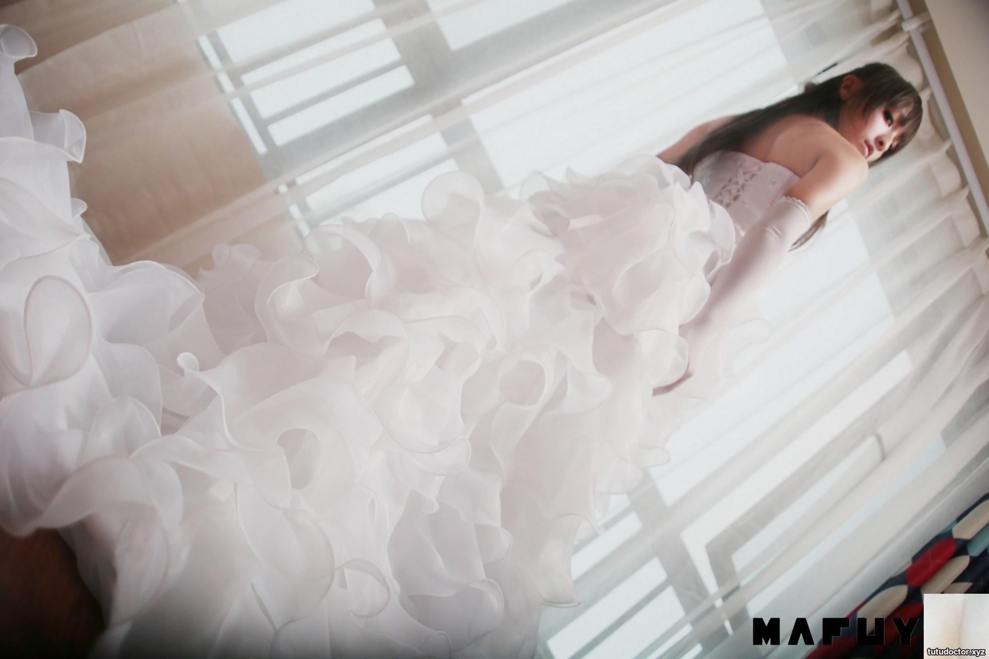 Kagakusaka Mafuyus White Wedding Dress girlish temperament in · photo 13 of 71