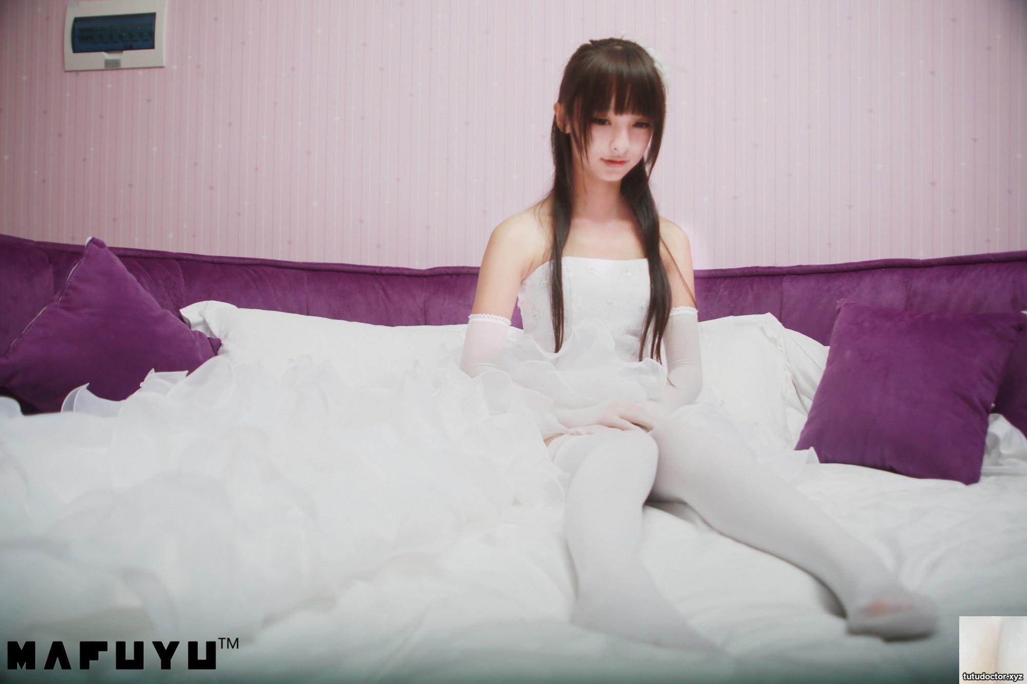 Kagakusaka Mafuyus White Wedding Dress girlish temperament in · photo 16 of 71