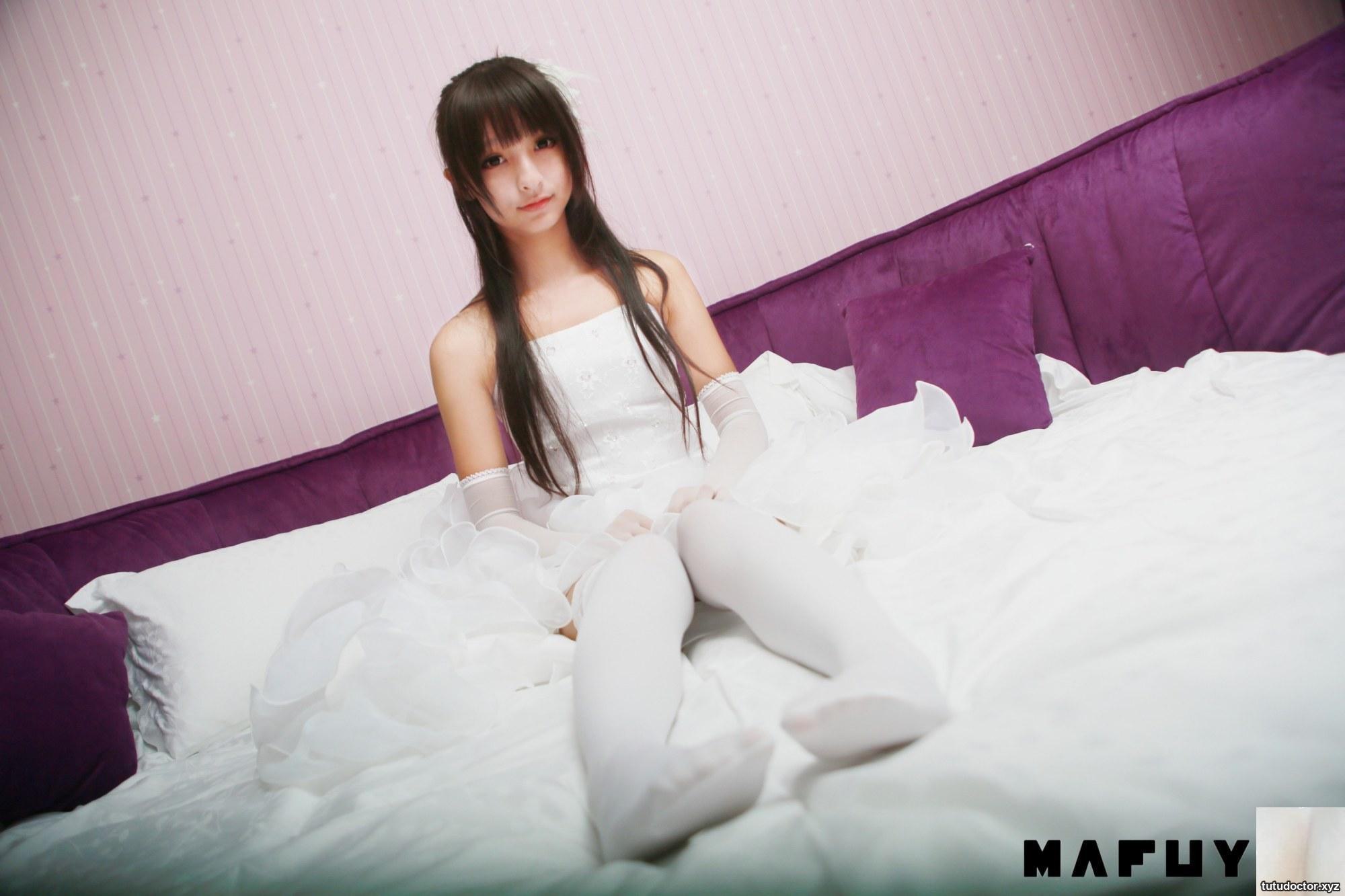Kagakusaka Mafuyus White Wedding Dress girlish temperament in · photo 25 of 71