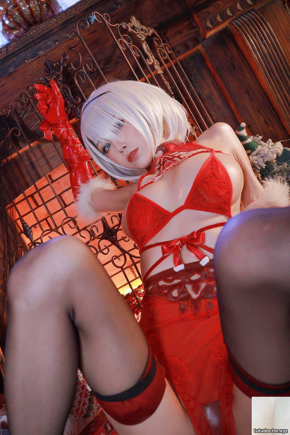 Shui Miao Aquas Neil 2B-3 red erotic underwears erotic index is · photo 38 of 105