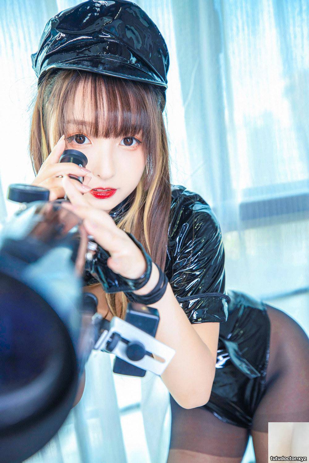 Kamikazaka Mafuyus Sexy Police Officer 2 fishnet stockings and · photo 40 of 76