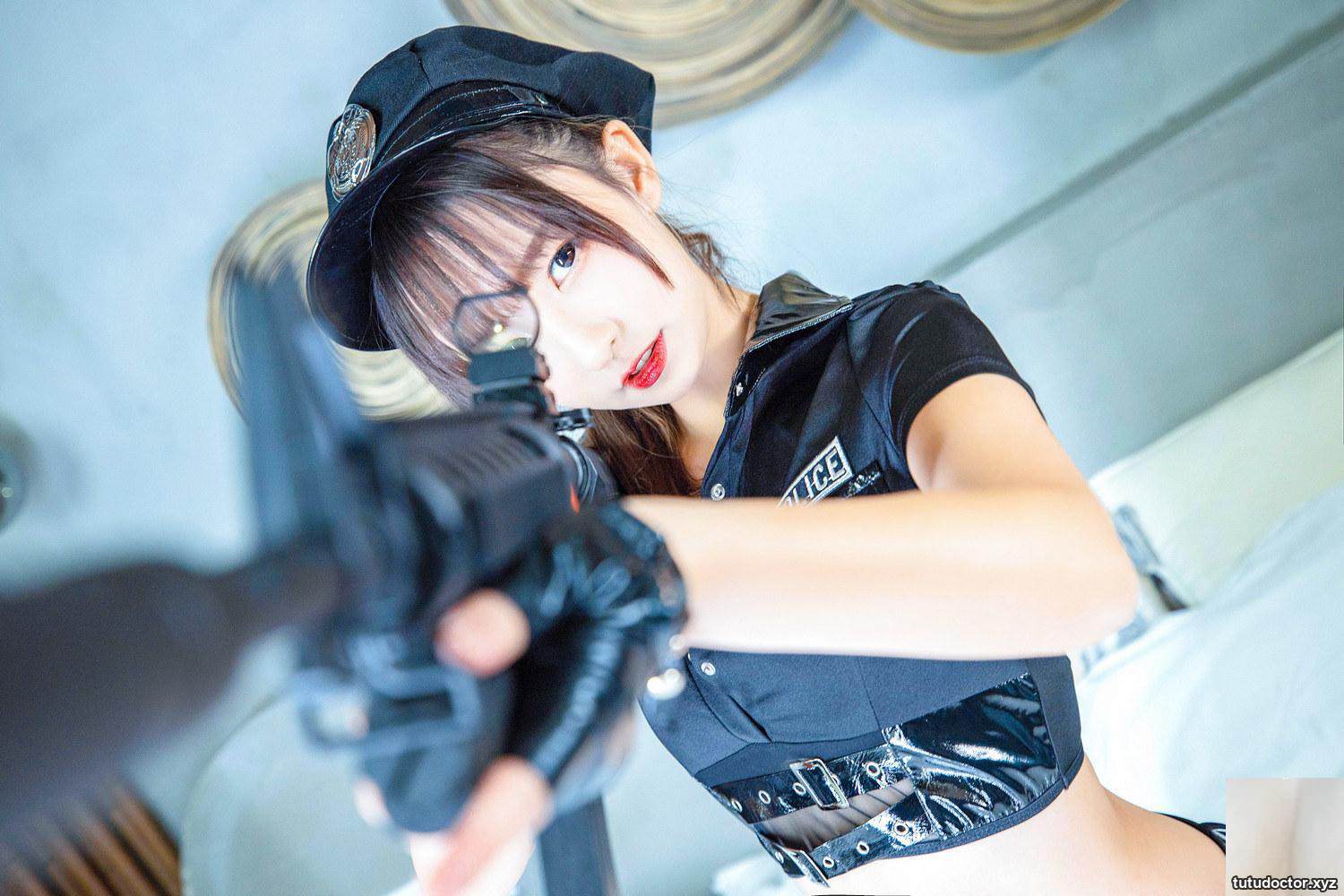 Kamikazaka Mafuyus Sexy Police Officer 2 fishnet stockings and · photo 63 of 76
