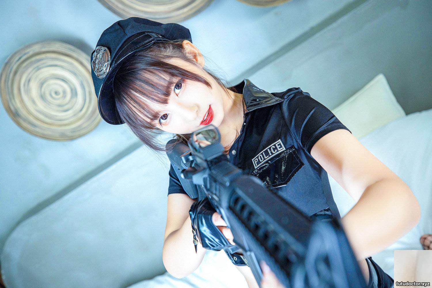 Kamikazaka Mafuyus Sexy Police Officer 2 fishnet stockings and · photo 64 of 76