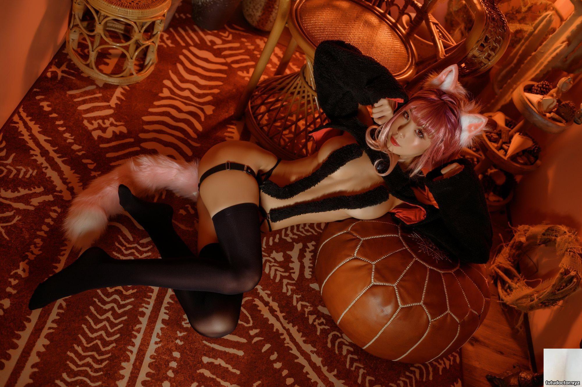 Shuimiao Aqua Naughty Wild Cat Black Garter Stockings Wild · photo 34 of 42