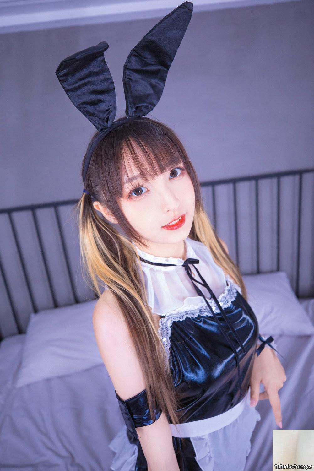 Mafuyu Kagakusakas Sexy Bunny Girl maid style shocks the visual · photo 35 of 62