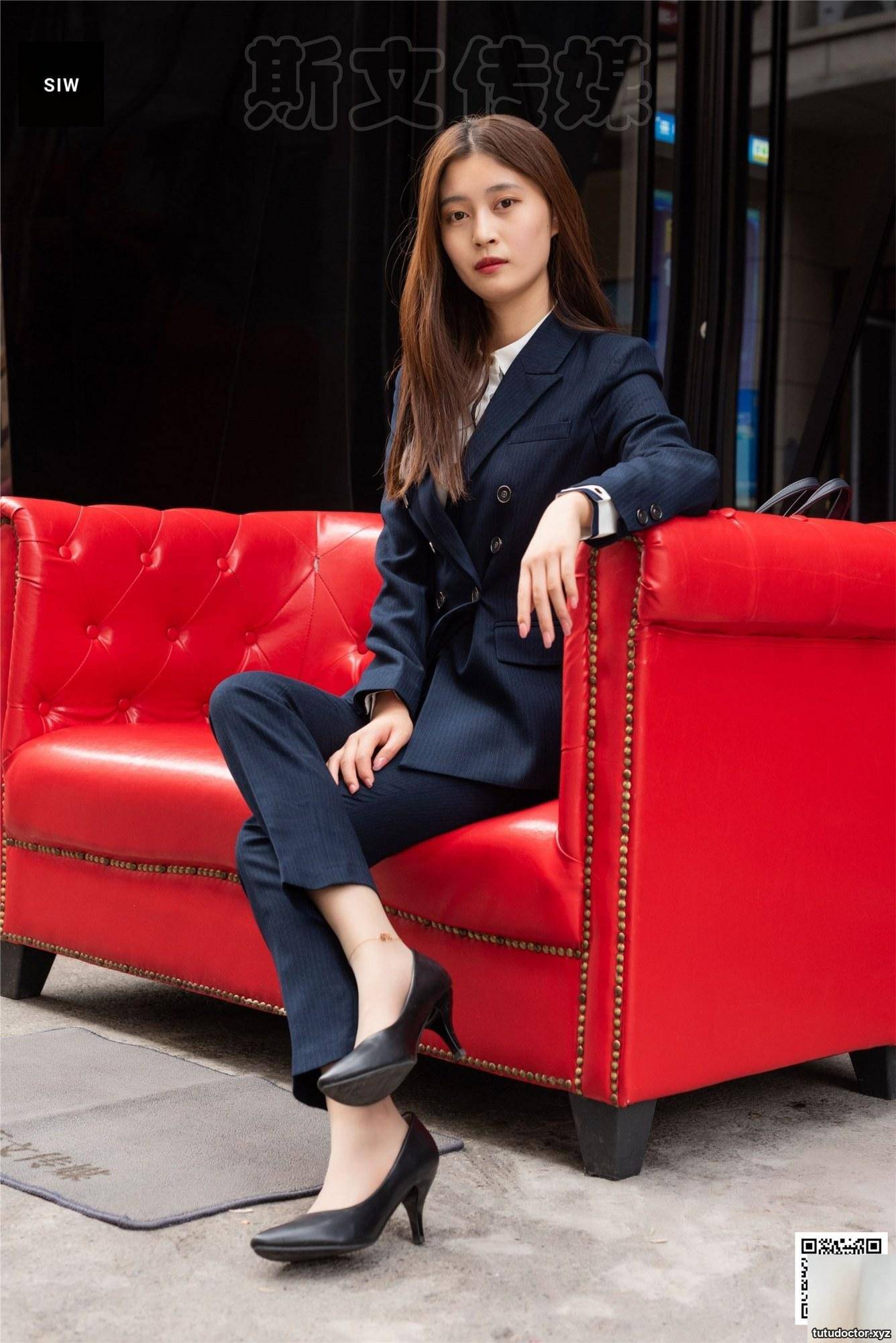 (SIW Sven Media) 055 Fashionable temperament OL professional double-breasted suit uniform Zhen Zhen (64P)