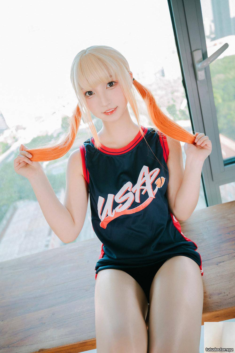 Kamikazaka Mafuyus Basketball Girl blond twintails hit the heart · photo 18 of 74