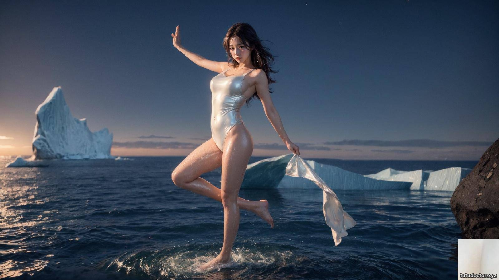latex swimsuit at the arctic · photo 9 of 87