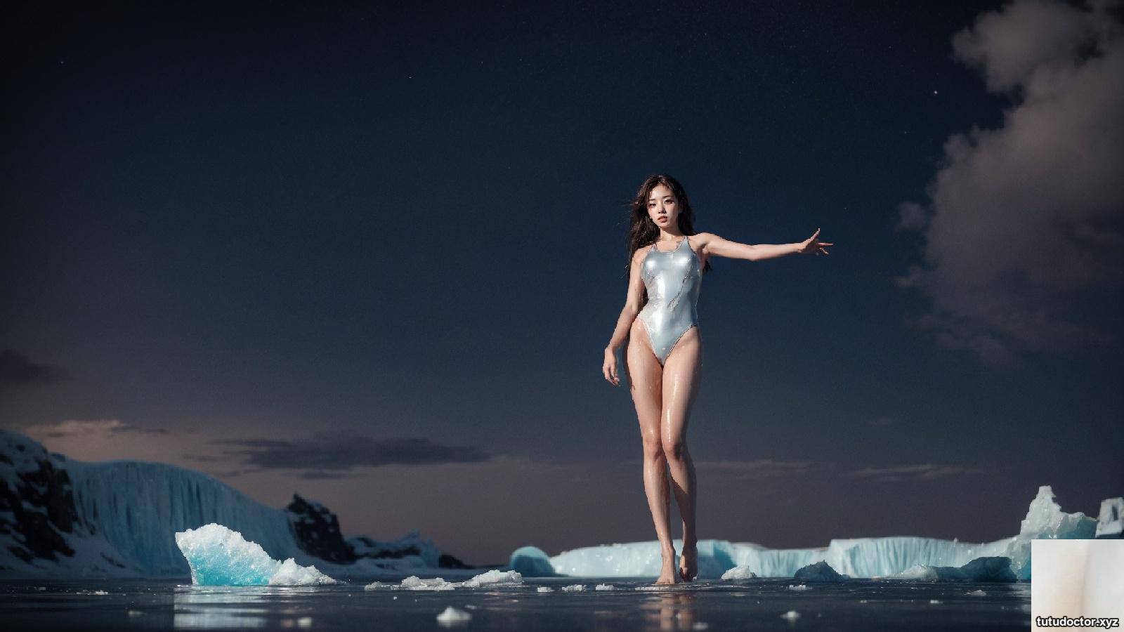 latex swimsuit at the arctic · photo 17 of 87