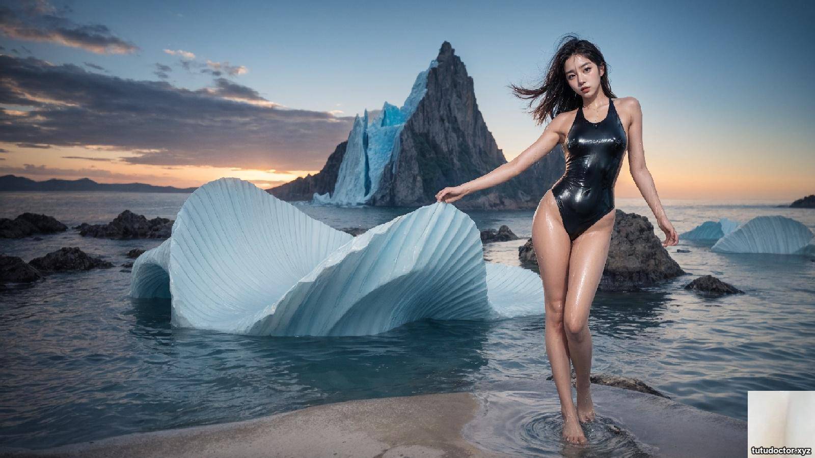 latex swimsuit at the arctic · photo 20 of 87