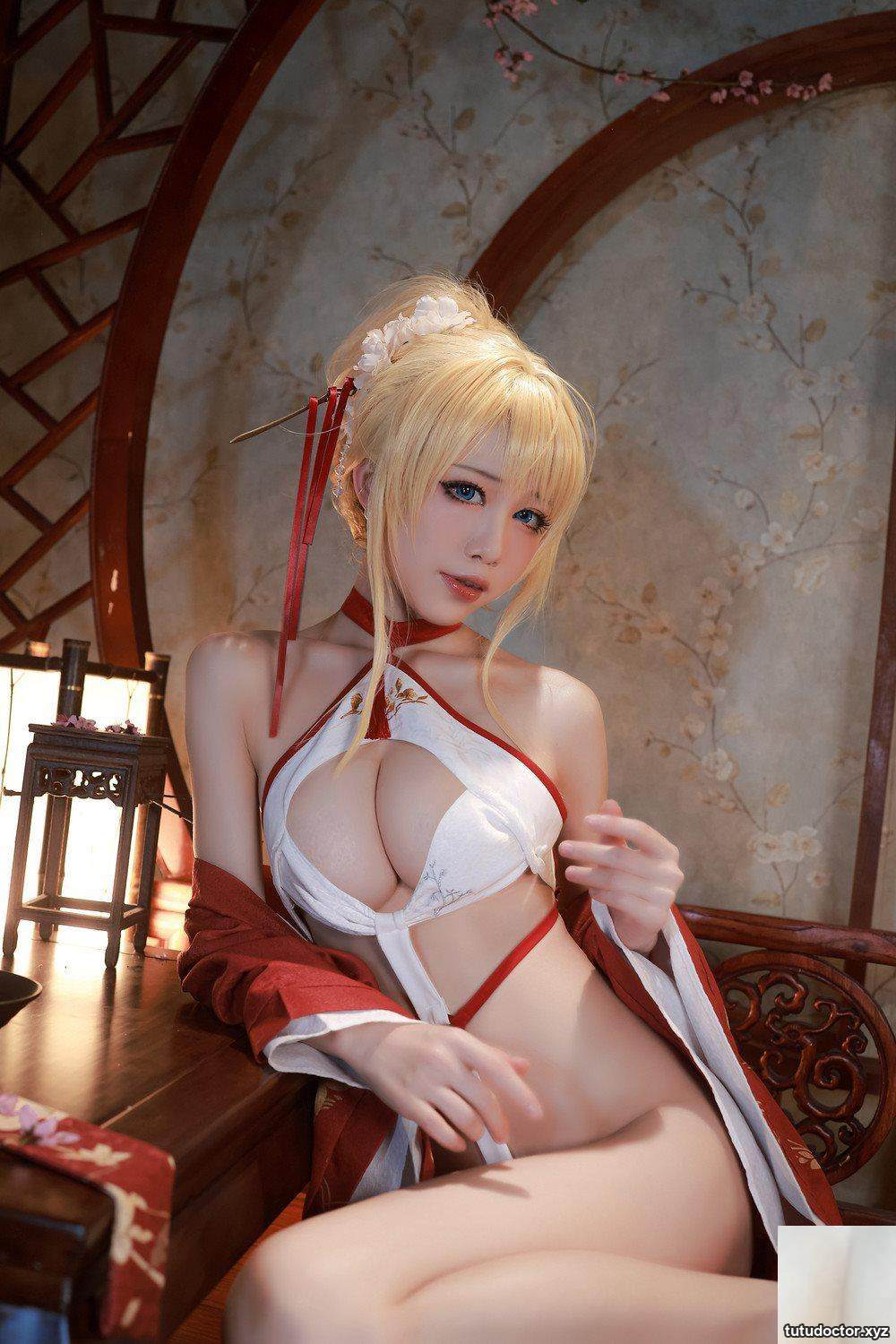 Shui Miao Aquas sensational kimono pubic bone exposed in Azur · photo 50 of 91