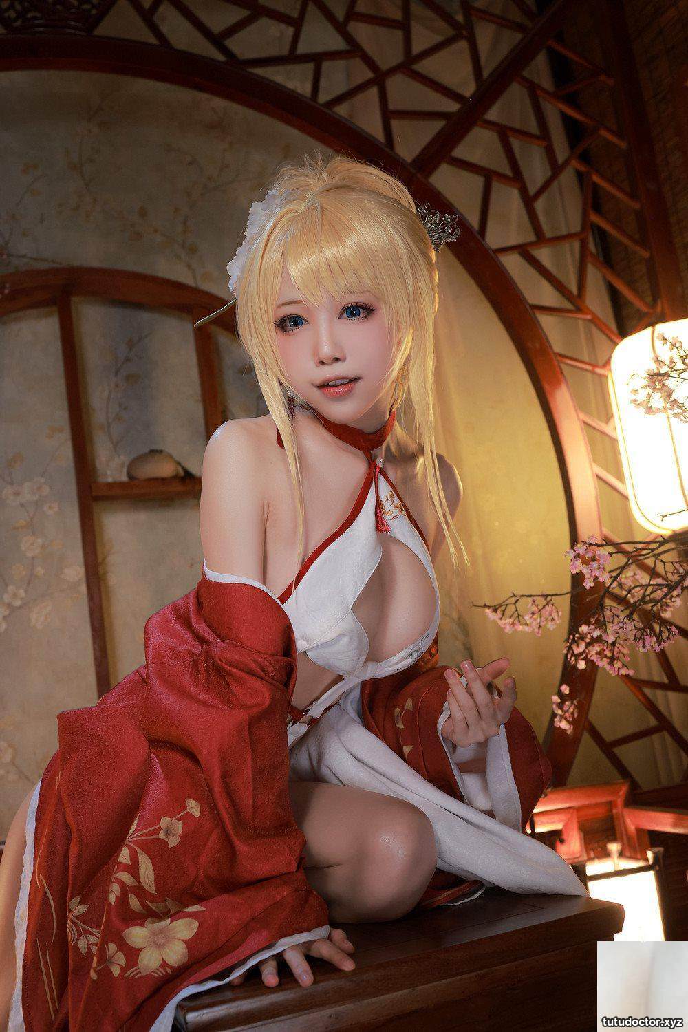 Shui Miao Aquas sensational kimono pubic bone exposed in Azur · photo 80 of 91