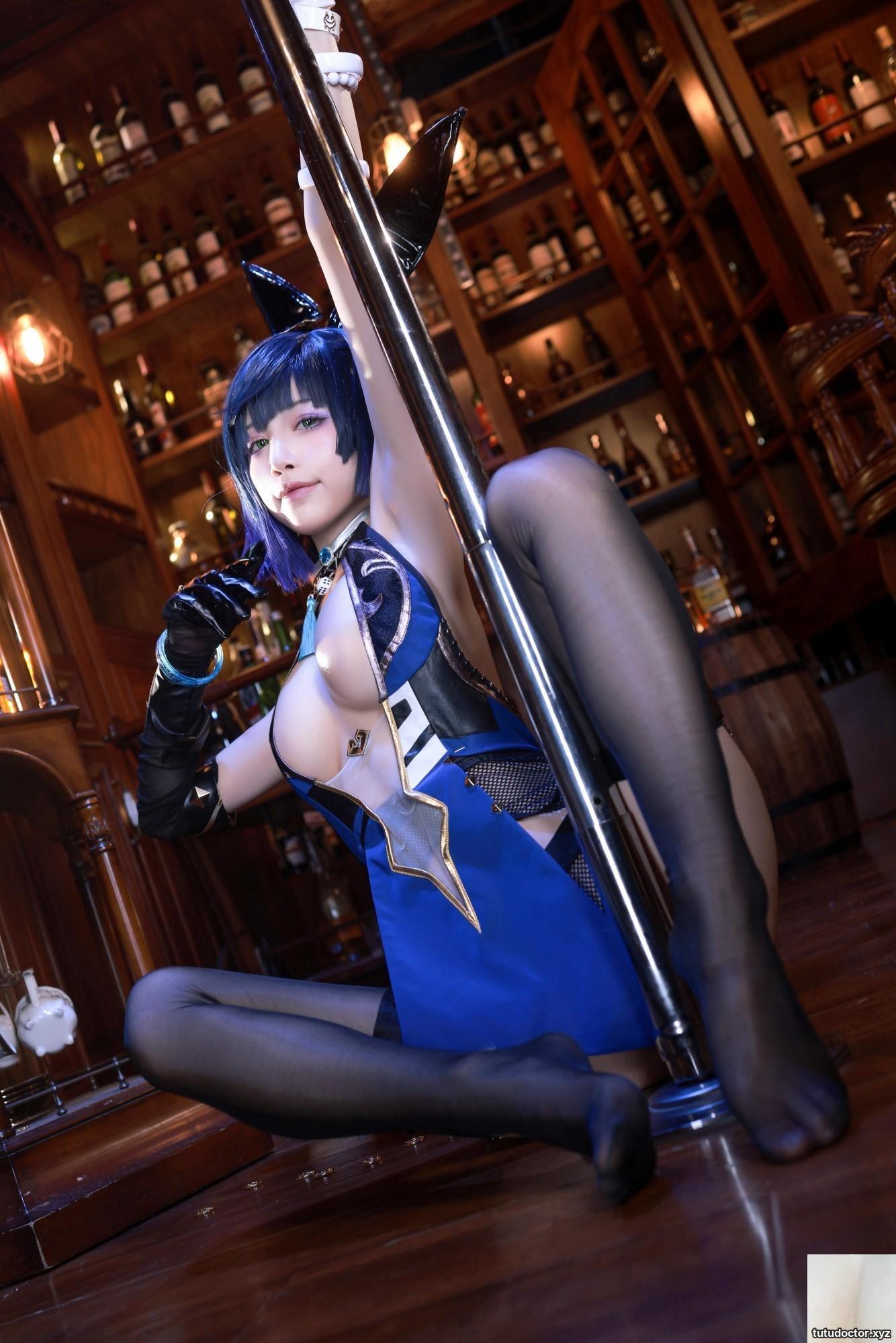 Shuimiao Aquas Genshin Impact-Yelan 2 bunny girls beautiful back · photo 23 of 66
