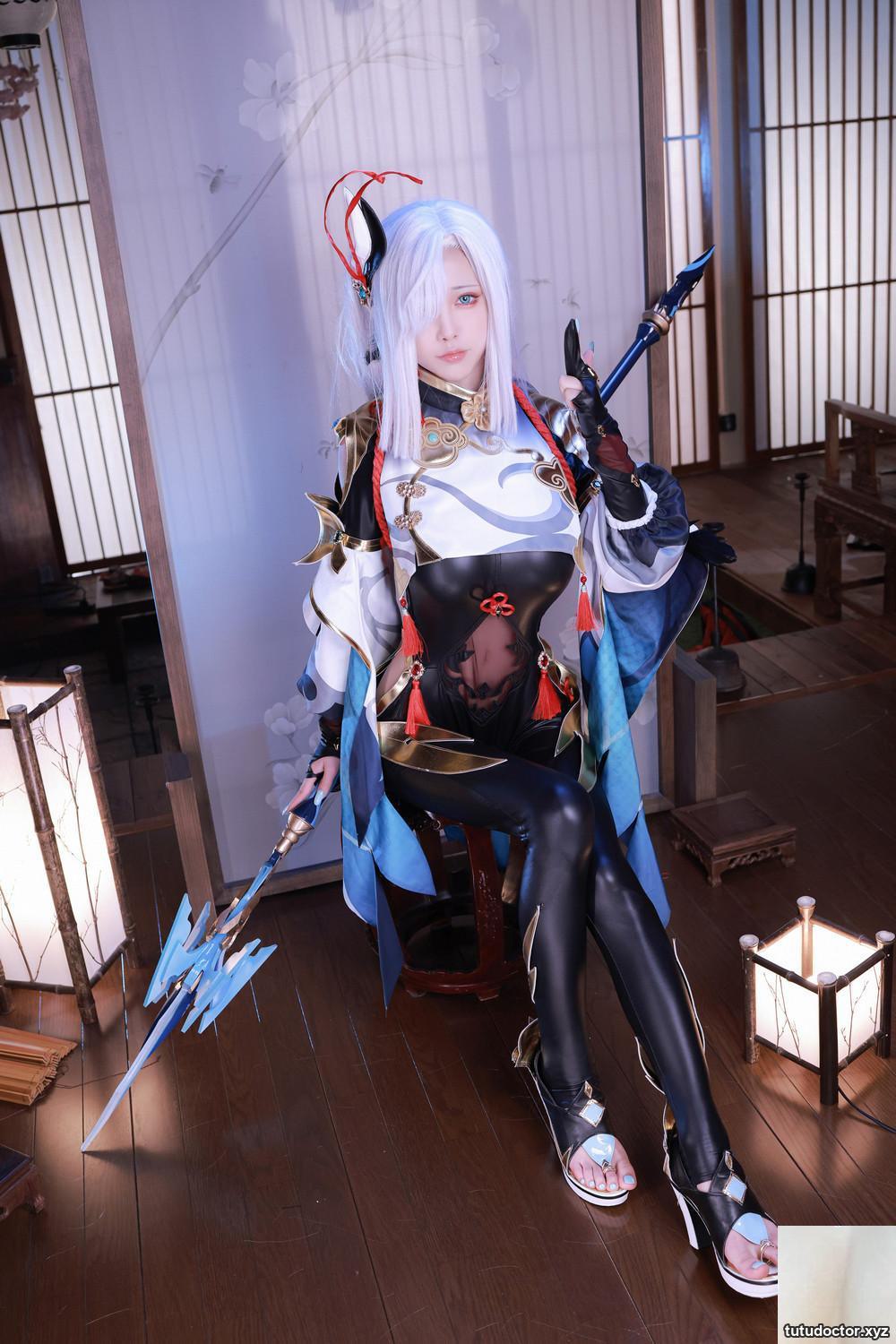 Shui Miao Aquas Original God-Shen He tights show off the peach · photo 13 of 30