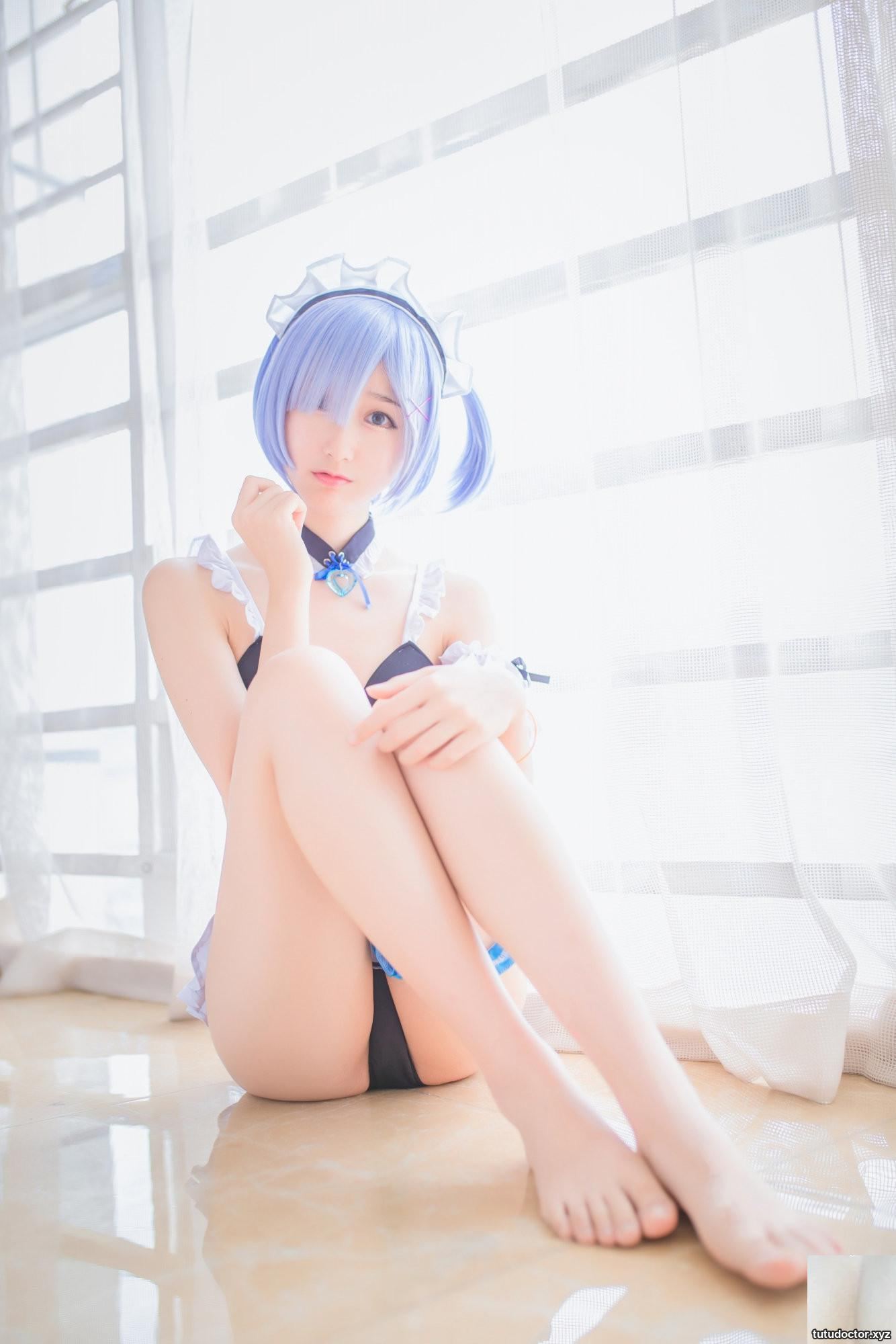 (Online collection) Welfare Girl – Mu Mian Mian OwO Rem Swimsuit VIP Exclusive (26P)