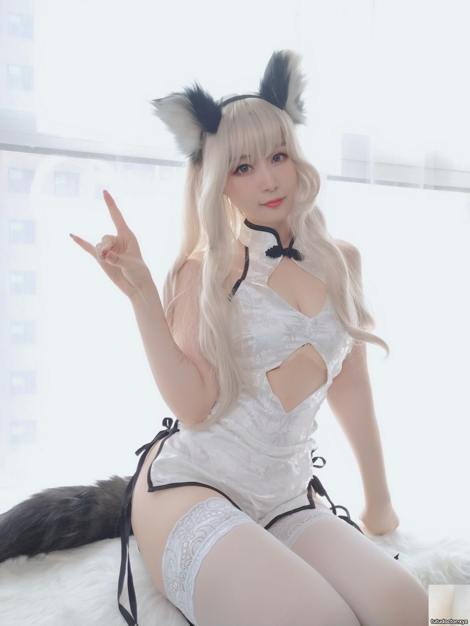 Baiyin 81 “Cheongsam White Wolf” The fair and beautiful buttocks continue to attract you (49P)