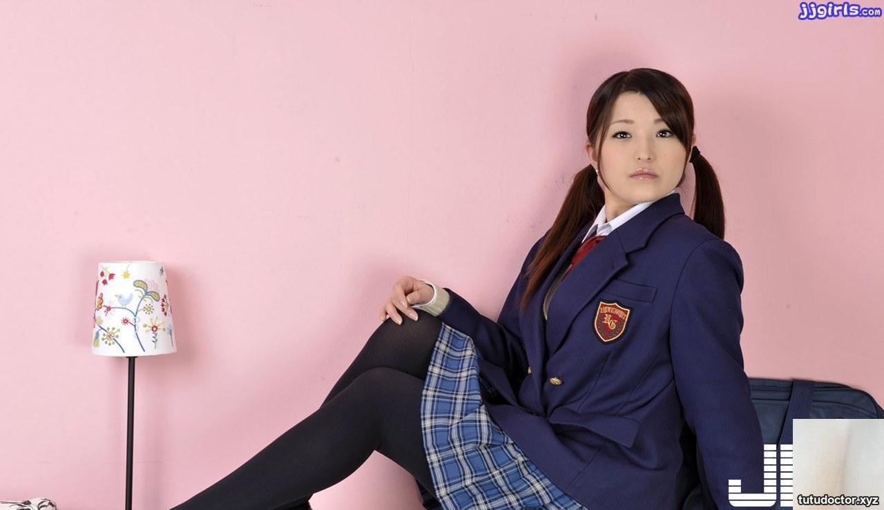 Japanese school girl wears black pantyhose straight – Akane Mori sen あかね(44P)