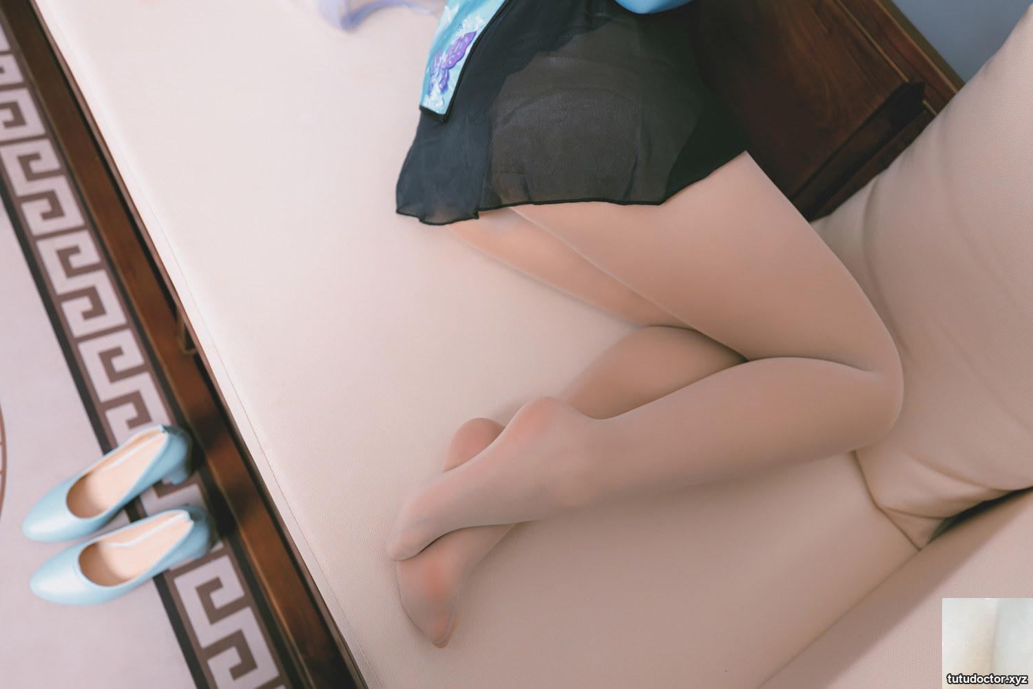 Kanamezaka Mafuyus Blue Cheongsam Oriental beauty makes people · photo 63 of 75