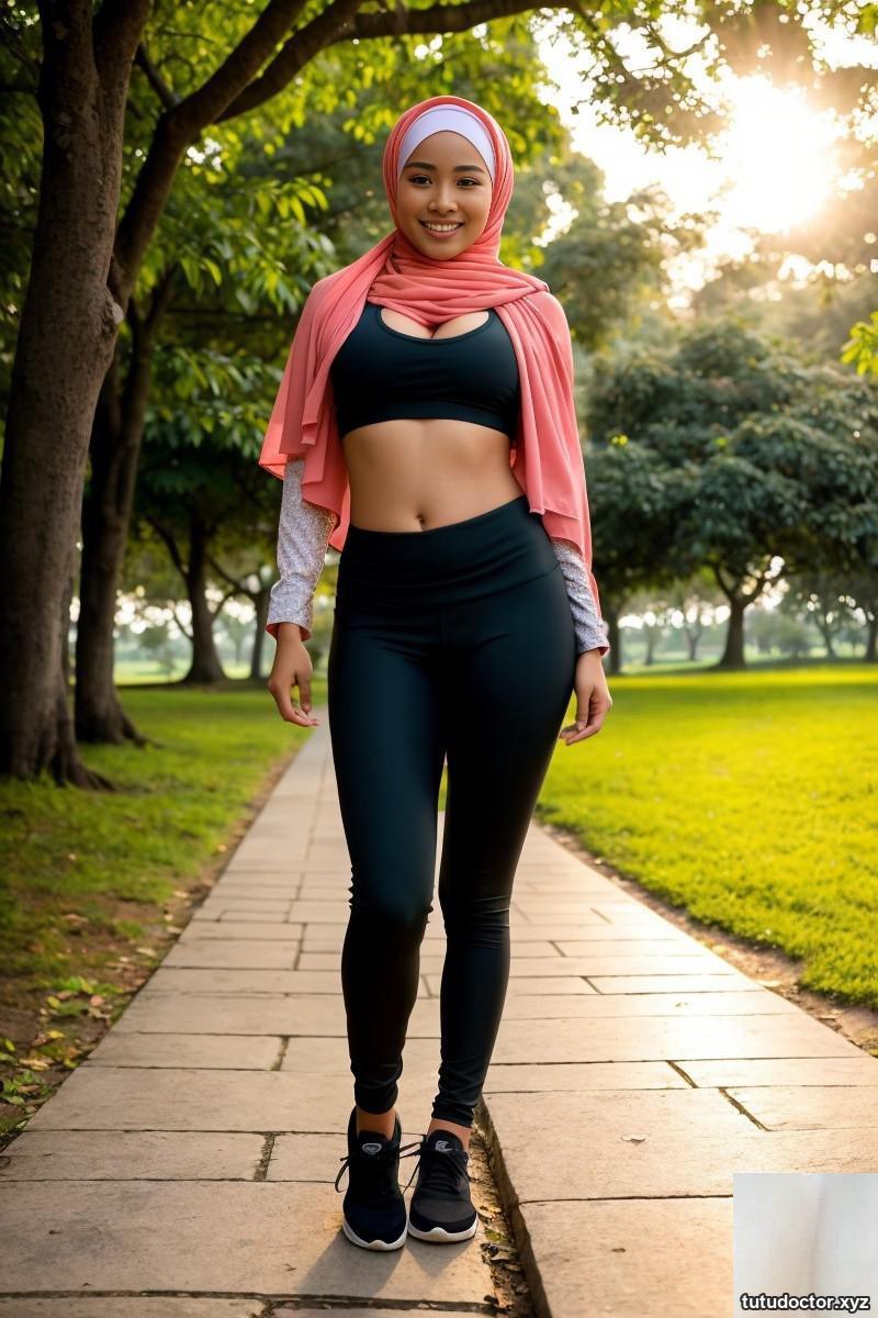 Hijabi park jog · photo 3 of 25