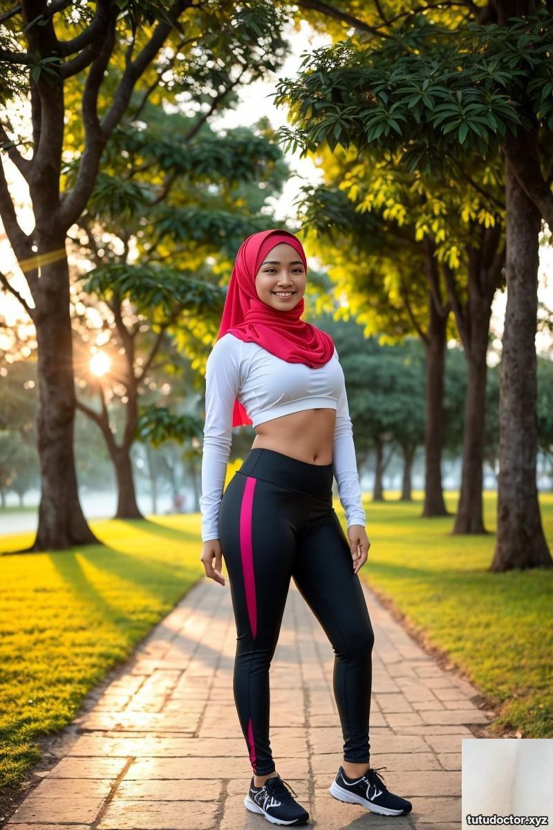 Hijabi park jog · photo 7 of 25