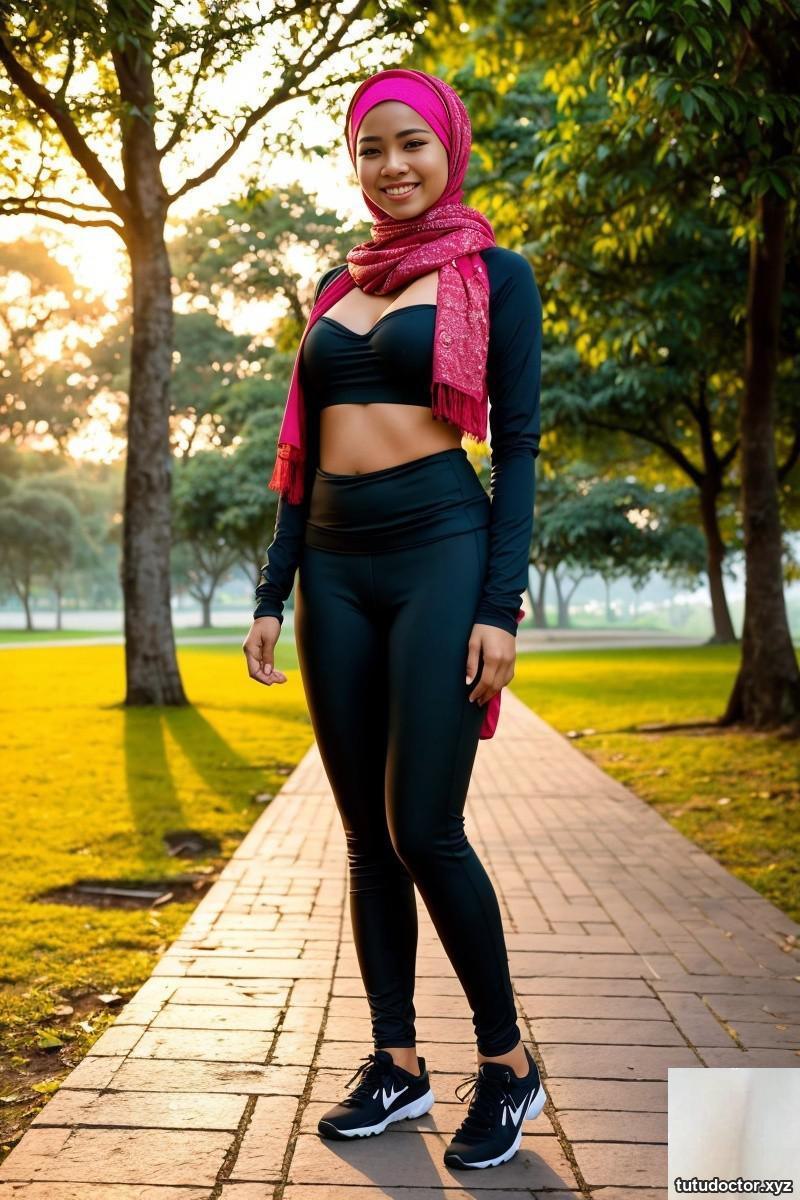 Hijabi park jog · photo 8 of 25