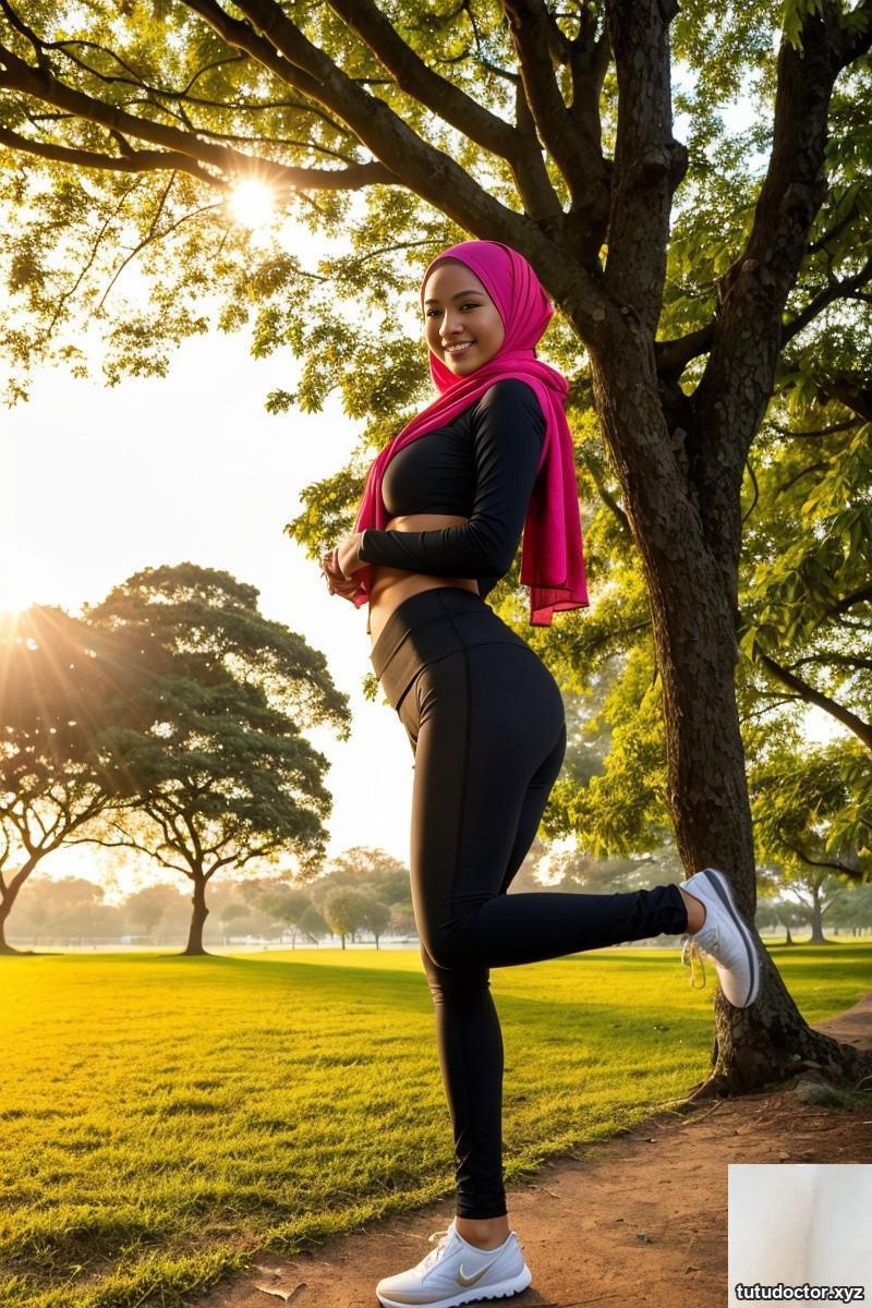 Hijabi park jog · photo 9 of 25