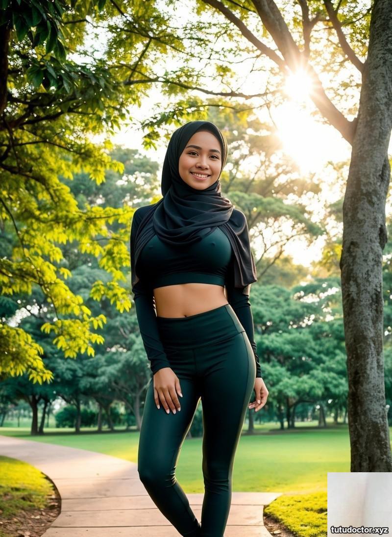 Hijabi park jog · photo 10 of 25