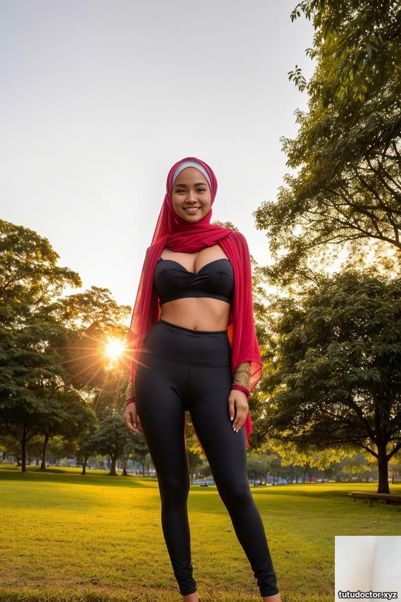 Hijabi park jog · photo 13 of 25