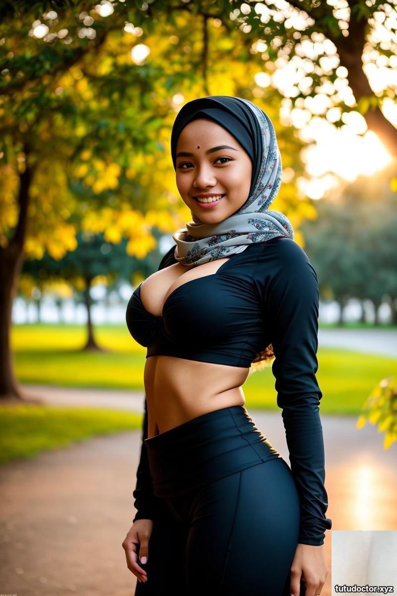 Hijabi park jog · photo 16 of 25