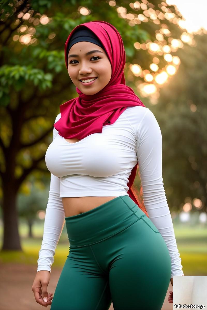Hijabi park jog · photo 19 of 25
