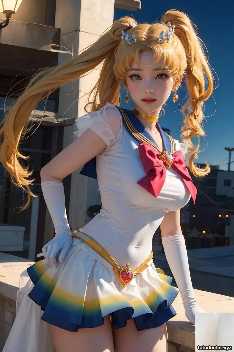 AI generation~AiMakeGirl-Usagi Tsukino (Beautiful girl fighter)