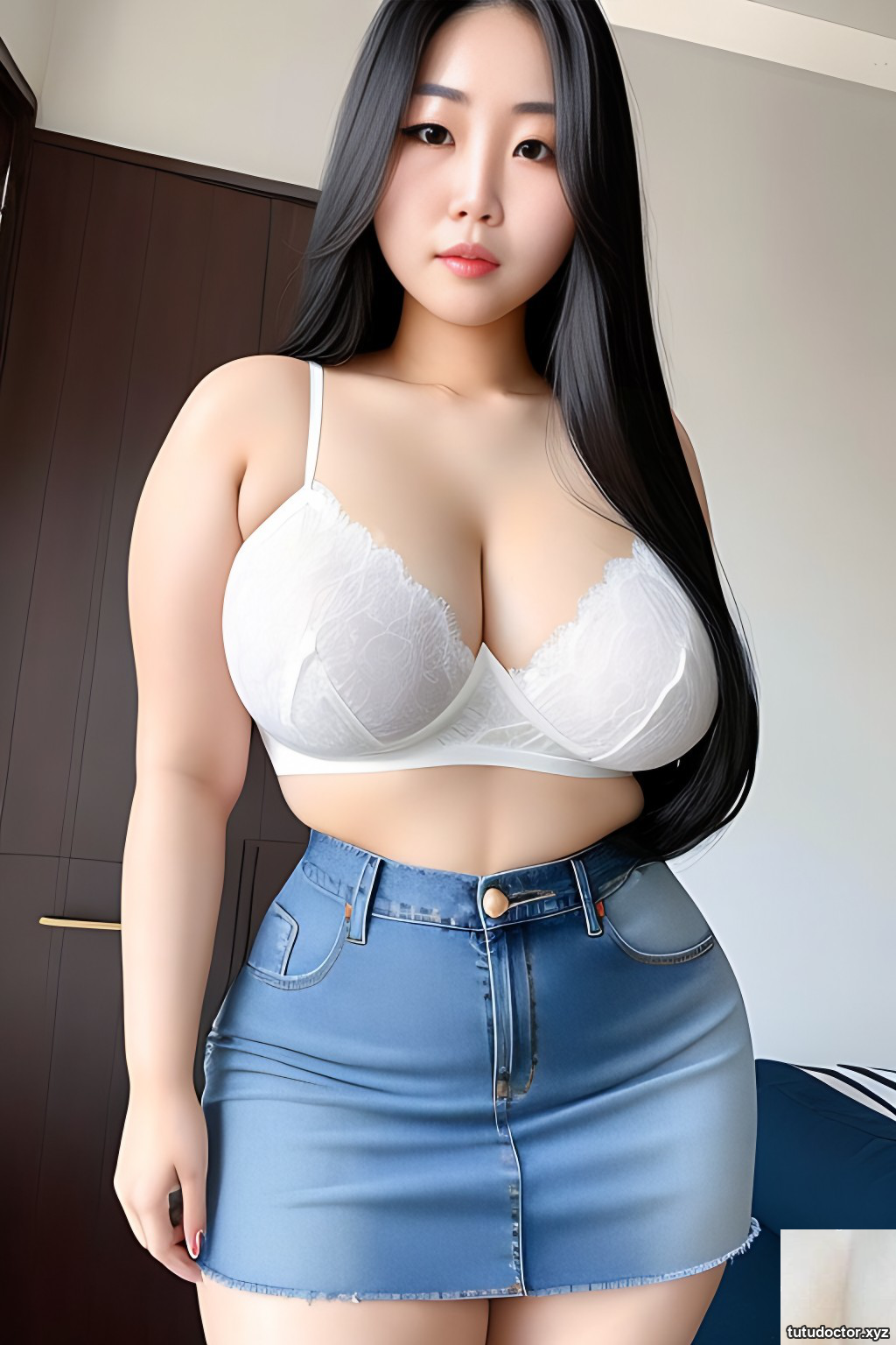 Curvy Korean Women in Denim Skirt – v1 · photo 2 of 71