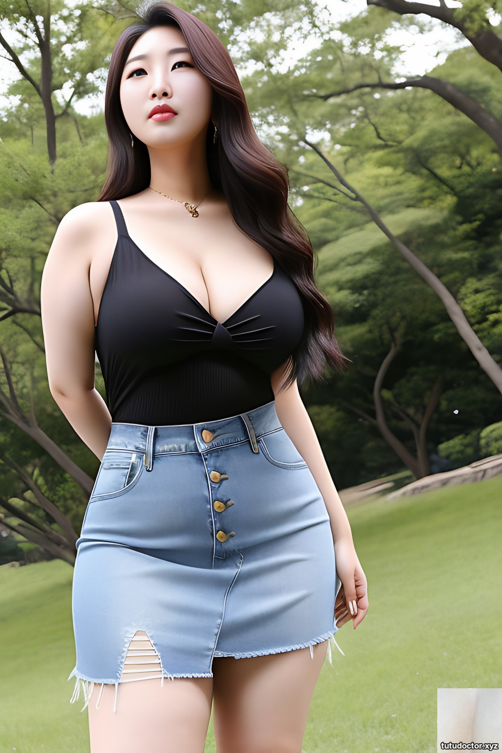 Curvy Korean Women in Denim Skirt – v1 · photo 3 of 71