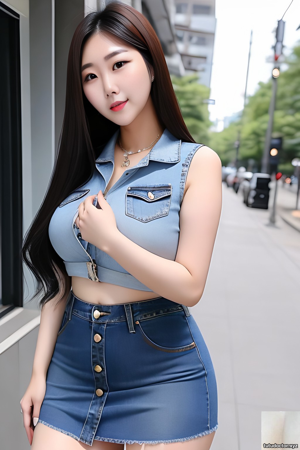 Curvy Korean Women in Denim Skirt – v1 · photo 22 of 71
