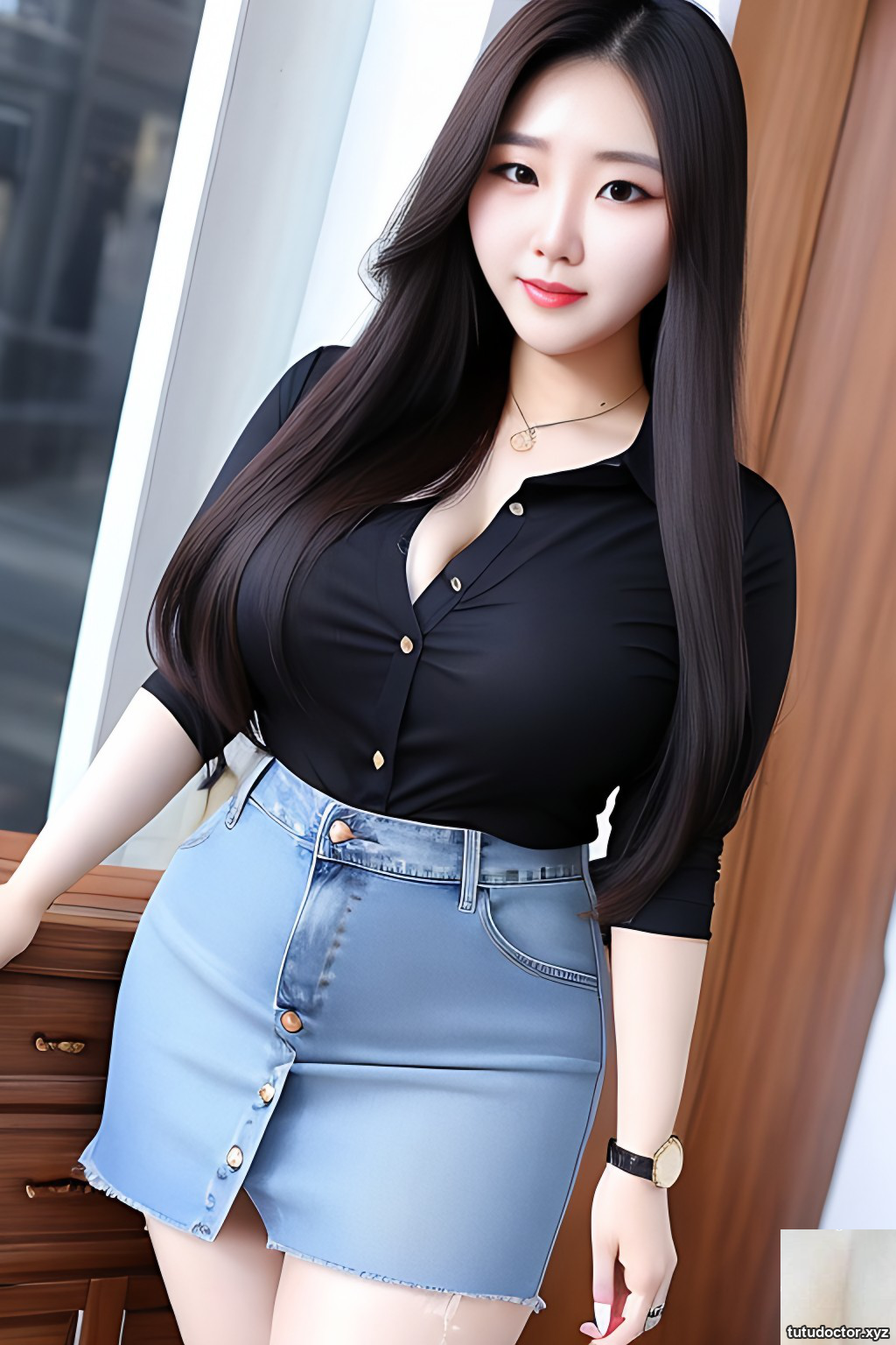 Curvy Korean Women in Denim Skirt – v1 · photo 24 of 71