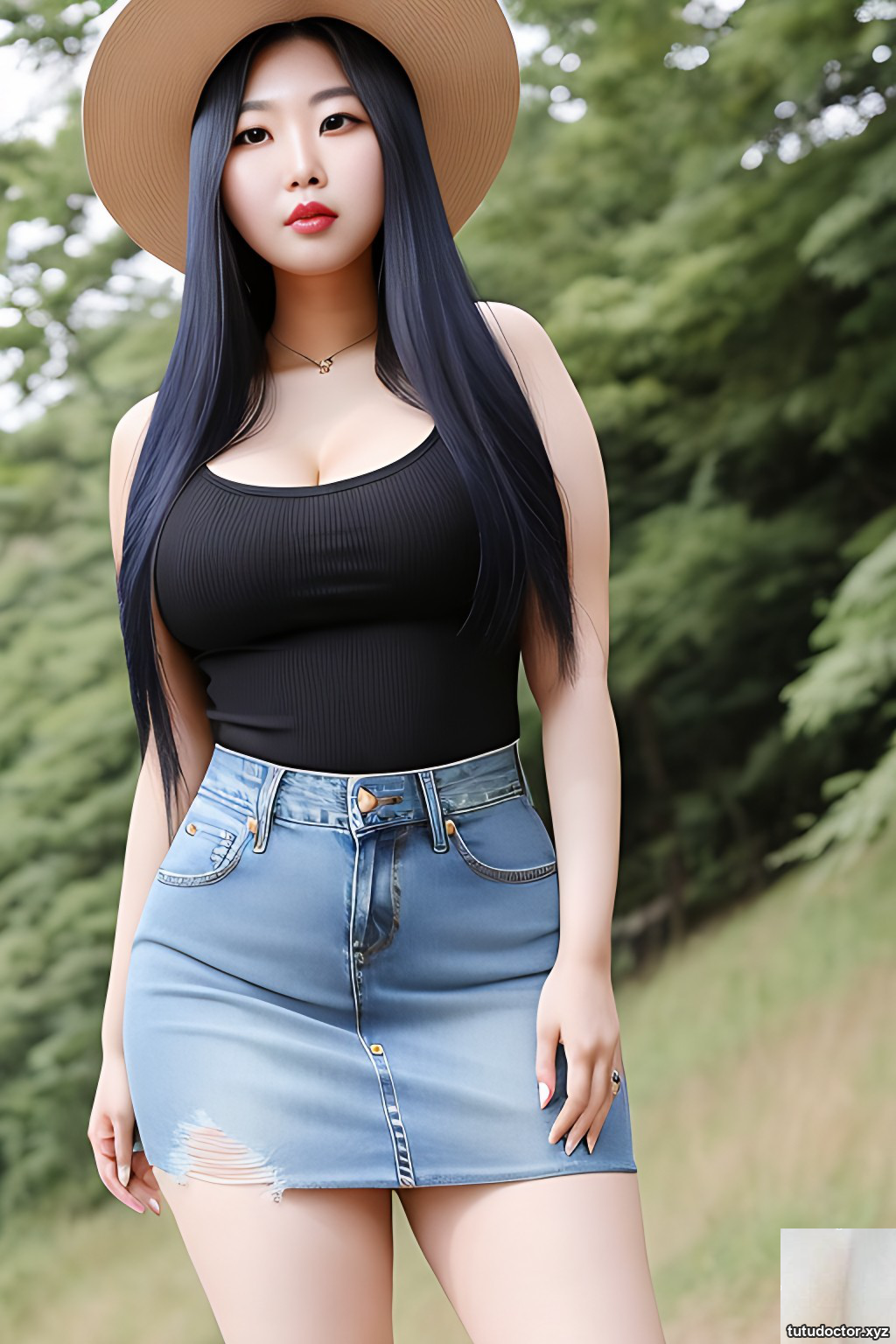Curvy Korean Women in Denim Skirt – v1 · photo 25 of 71