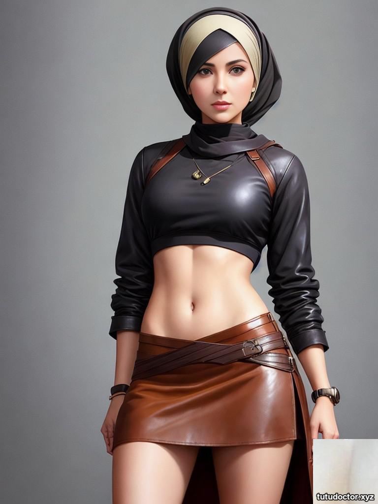 AI generated leather hijabi · photo 16 of 81
