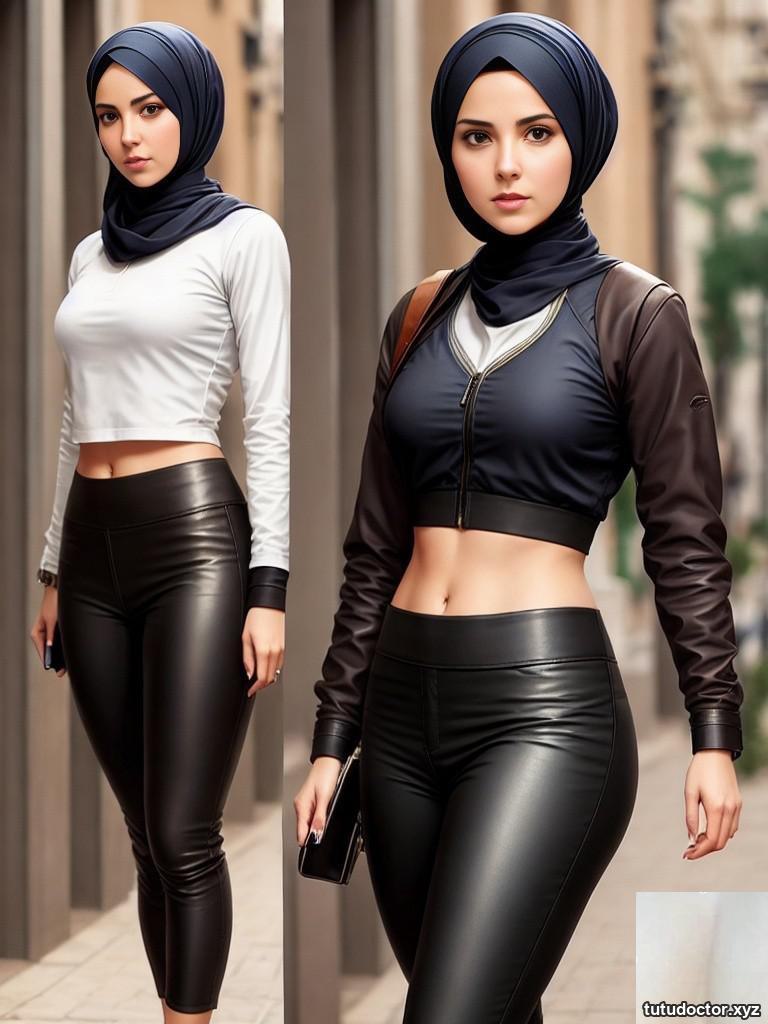 AI generated leather hijabi · photo 43 of 81