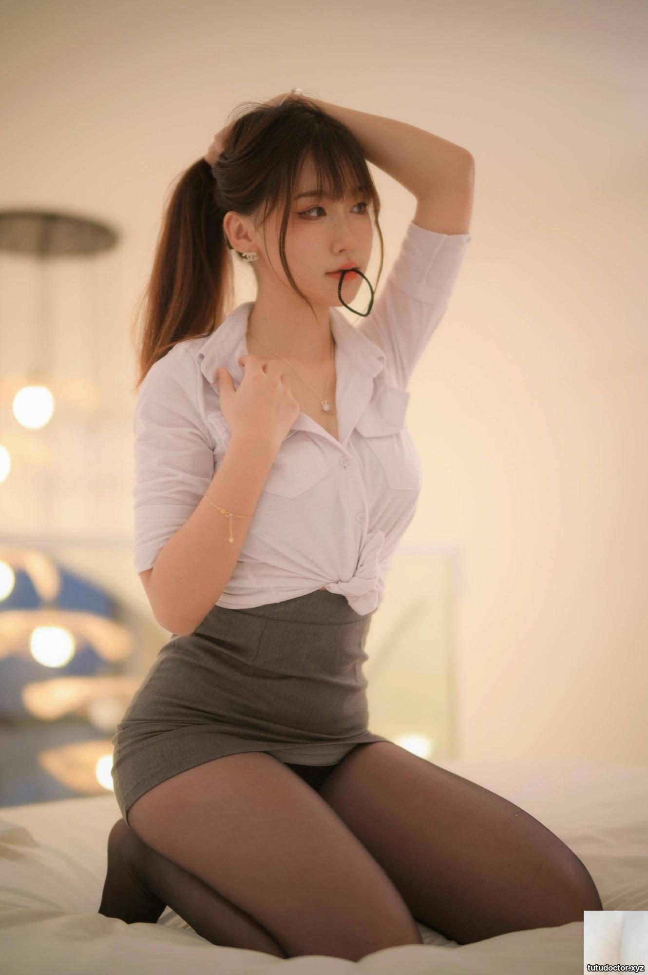 Welfare girl Tao Kaitais Uniform Temptation VIP Exclusive · photo 27 of 58