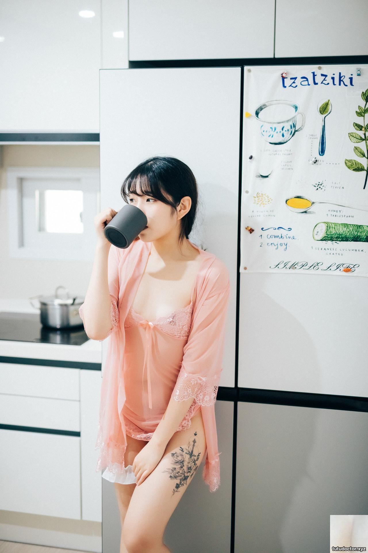 Korean girl shows off her white, tender and beautiful breasts so · photo 55 of 67