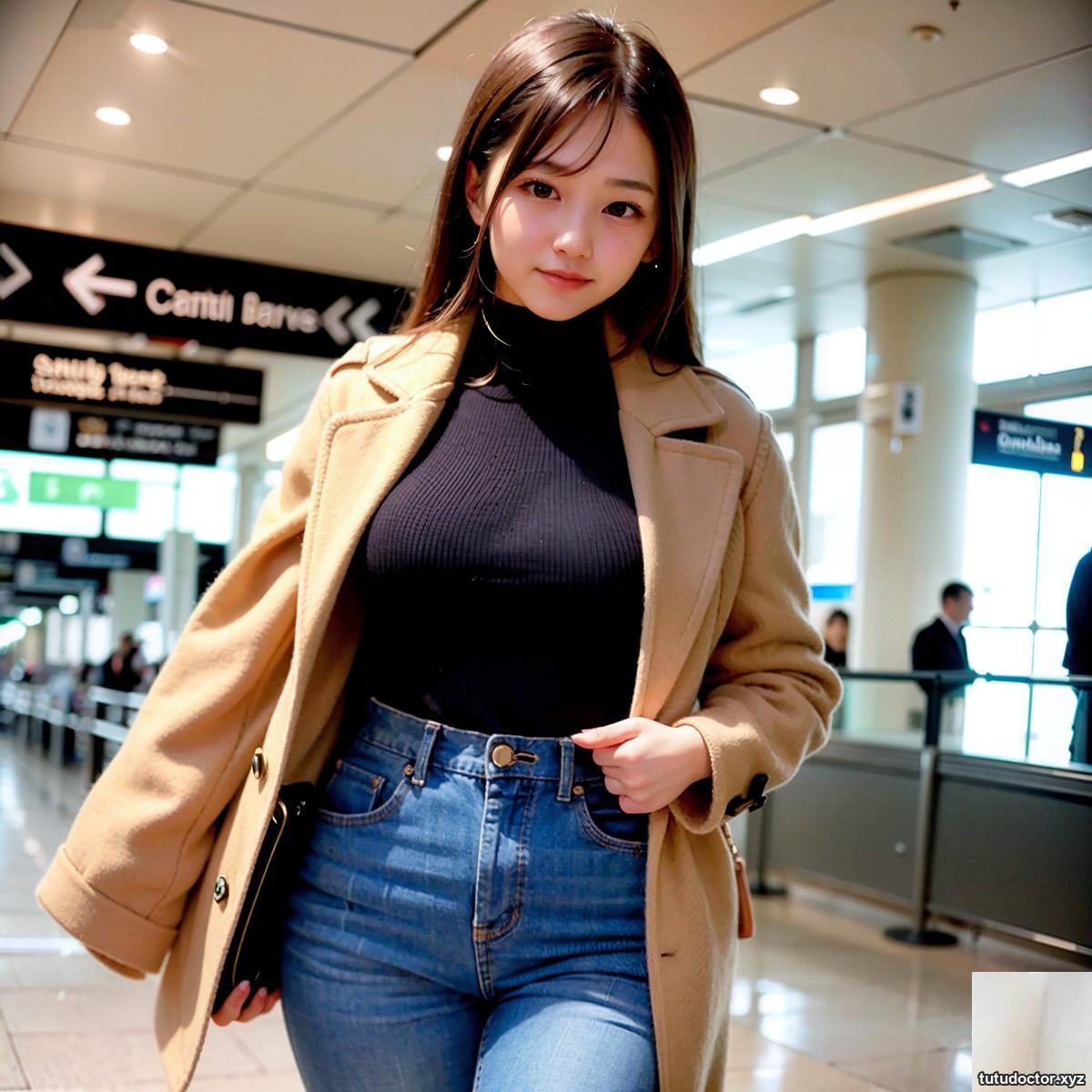 AI generated~AI OFUG-That girl is at the airport (go to the · photo 4 of 19