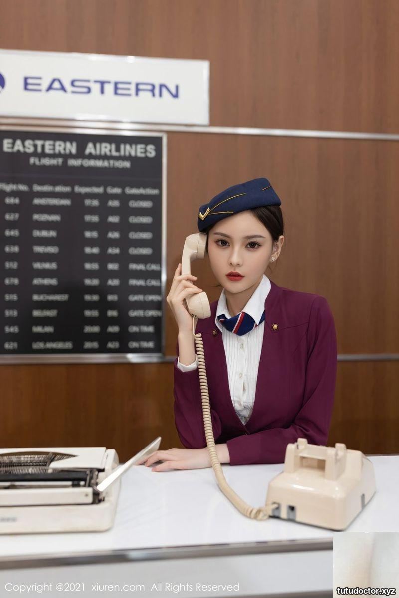 The beautiful and handsome young stewardess Wang Xinyi will definitely make your journey pleasant (35P)
