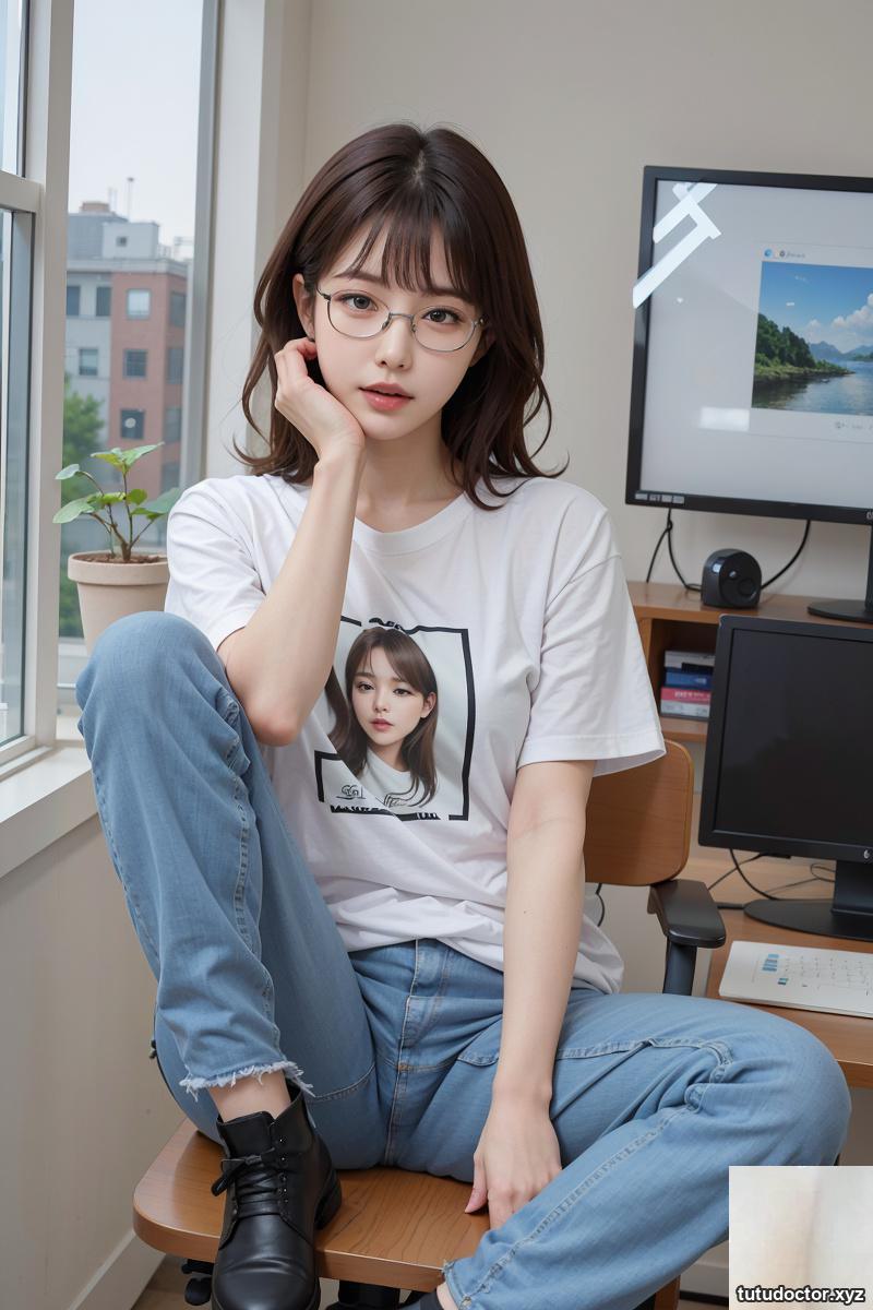 AI-generated beauty ~ Plain science girl (ordinary science girl)