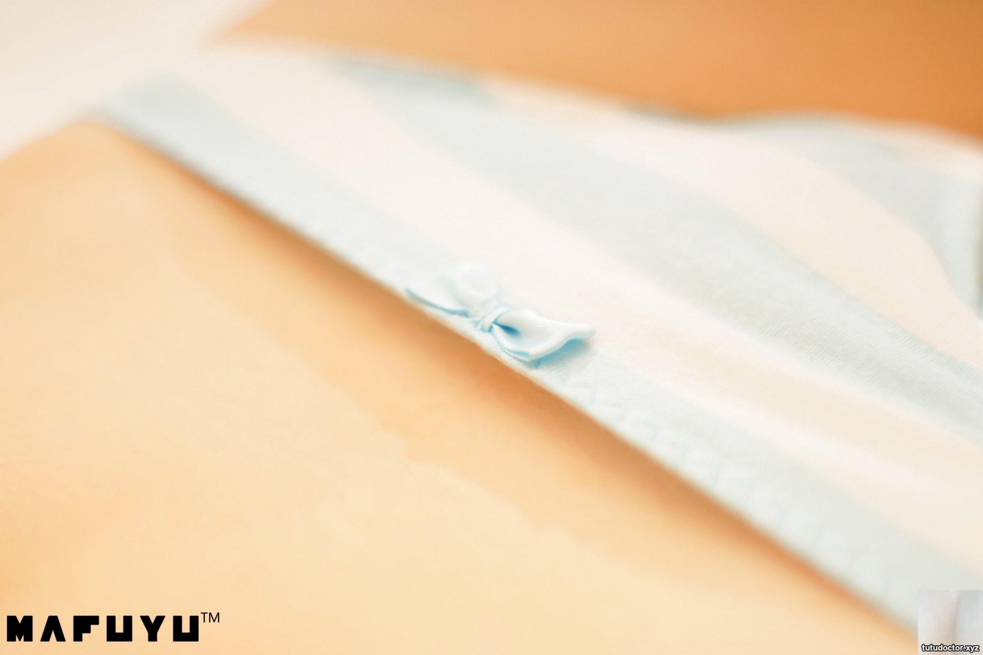 Kagakusaka Mafuyus Cat Pajamas blue and white striped underwear · photo 7 of 13
