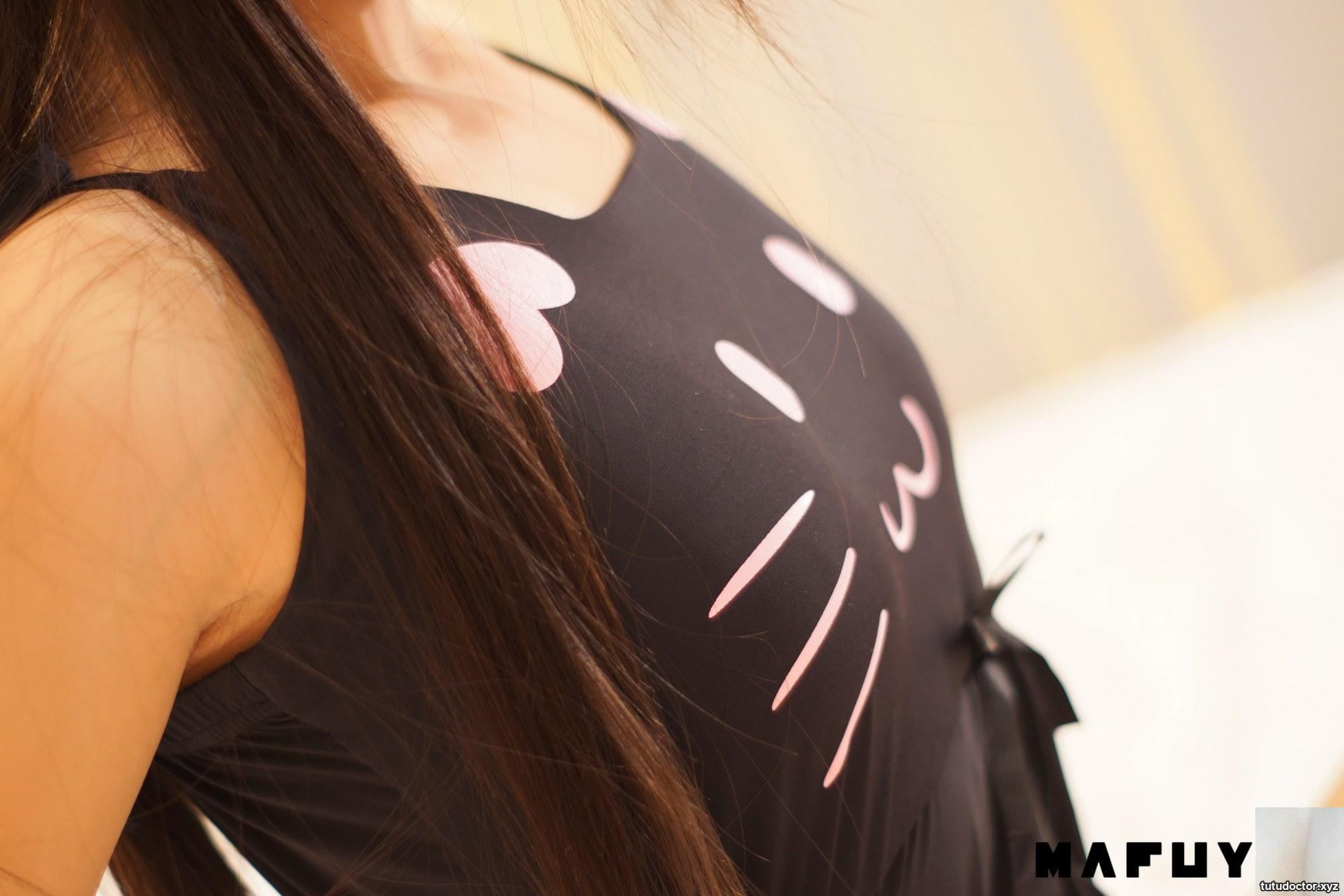 Kagakusaka Mafuyus Cat Pajamas blue and white striped underwear · photo 8 of 13