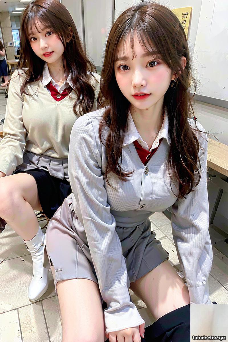 AI generated beauty~Girl in classroom · photo 3 of 6
